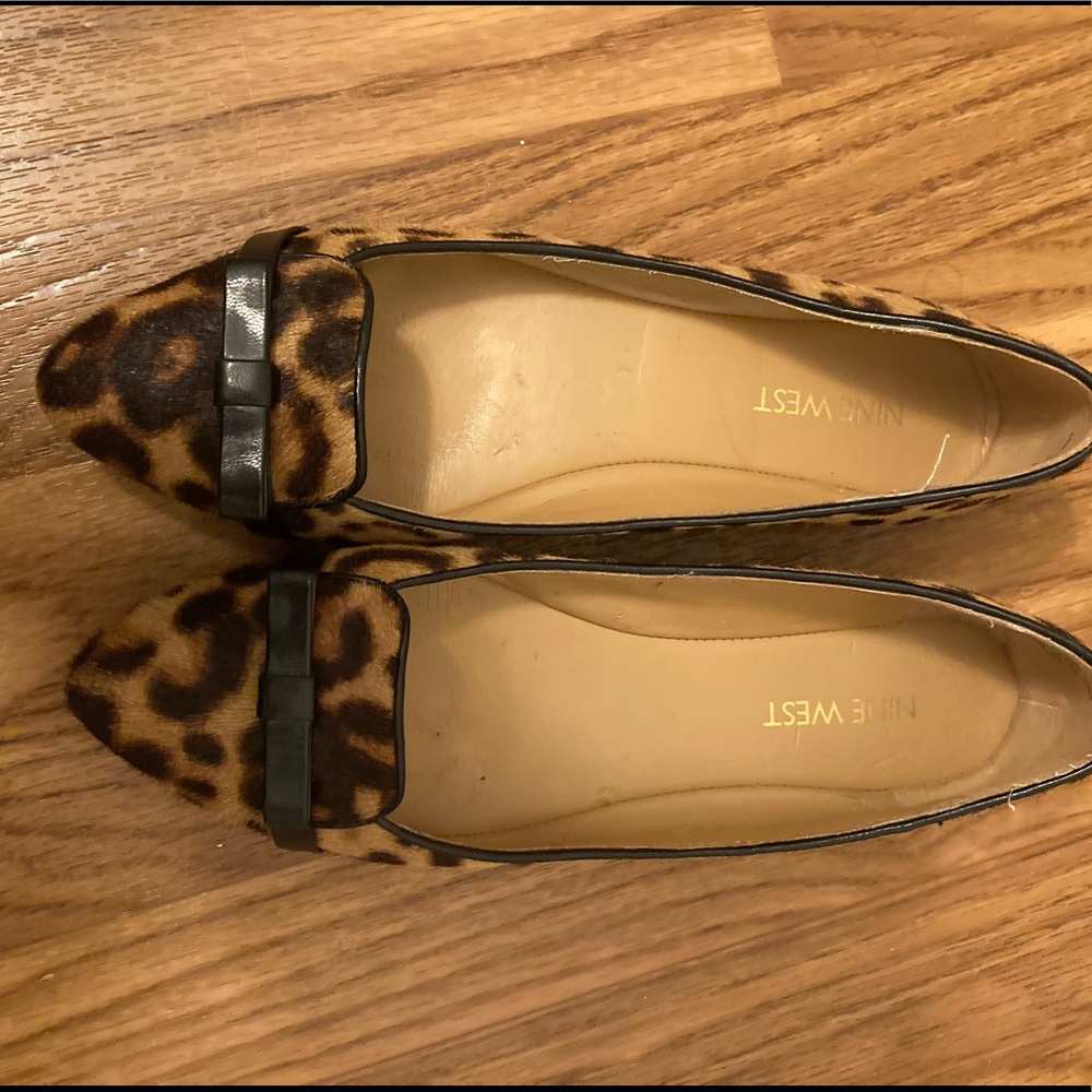 Nine West Animal Print Calf Hair Flats